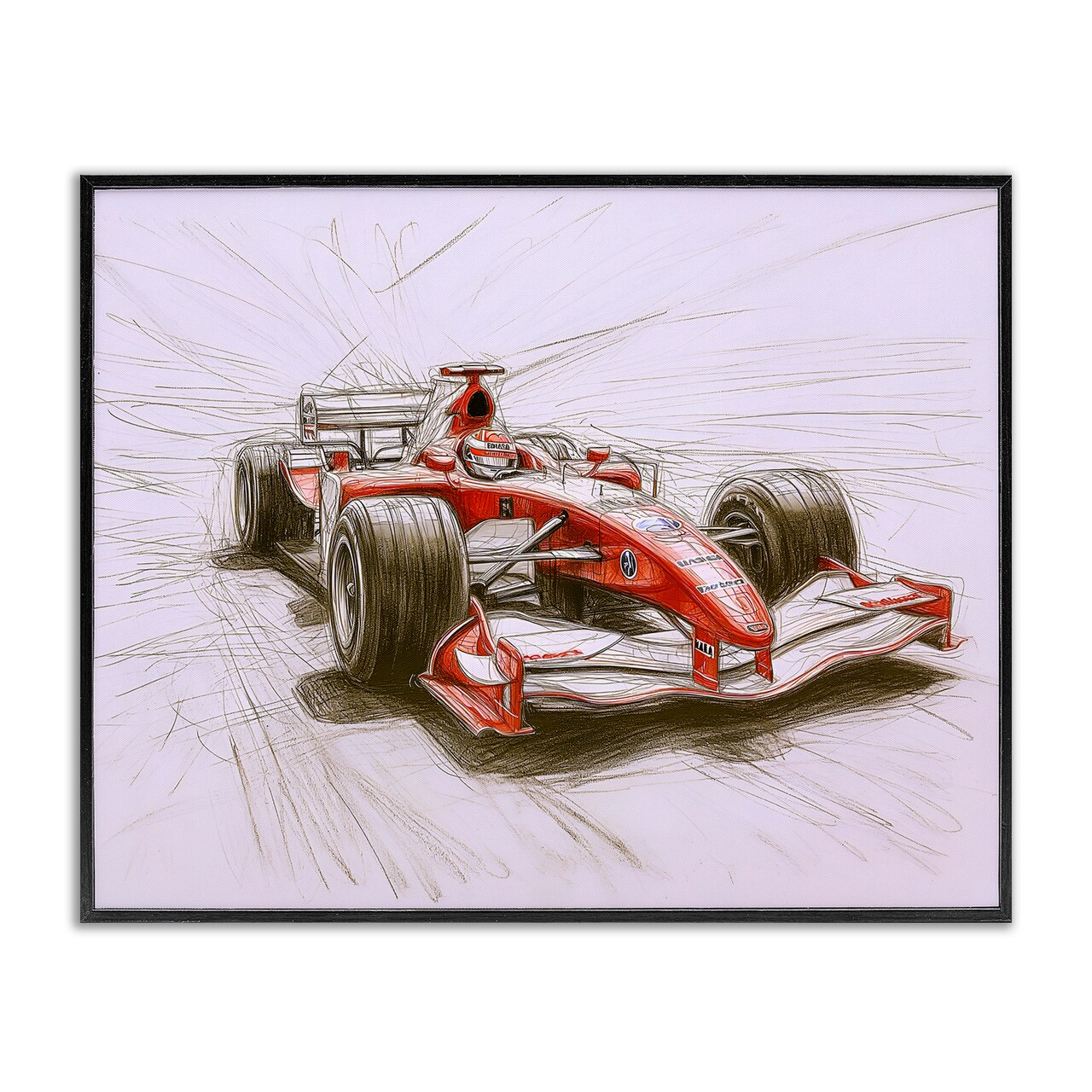 Stupell Industries Sketched Race Car Concept Framed Giclee, design by Steve Hunziker